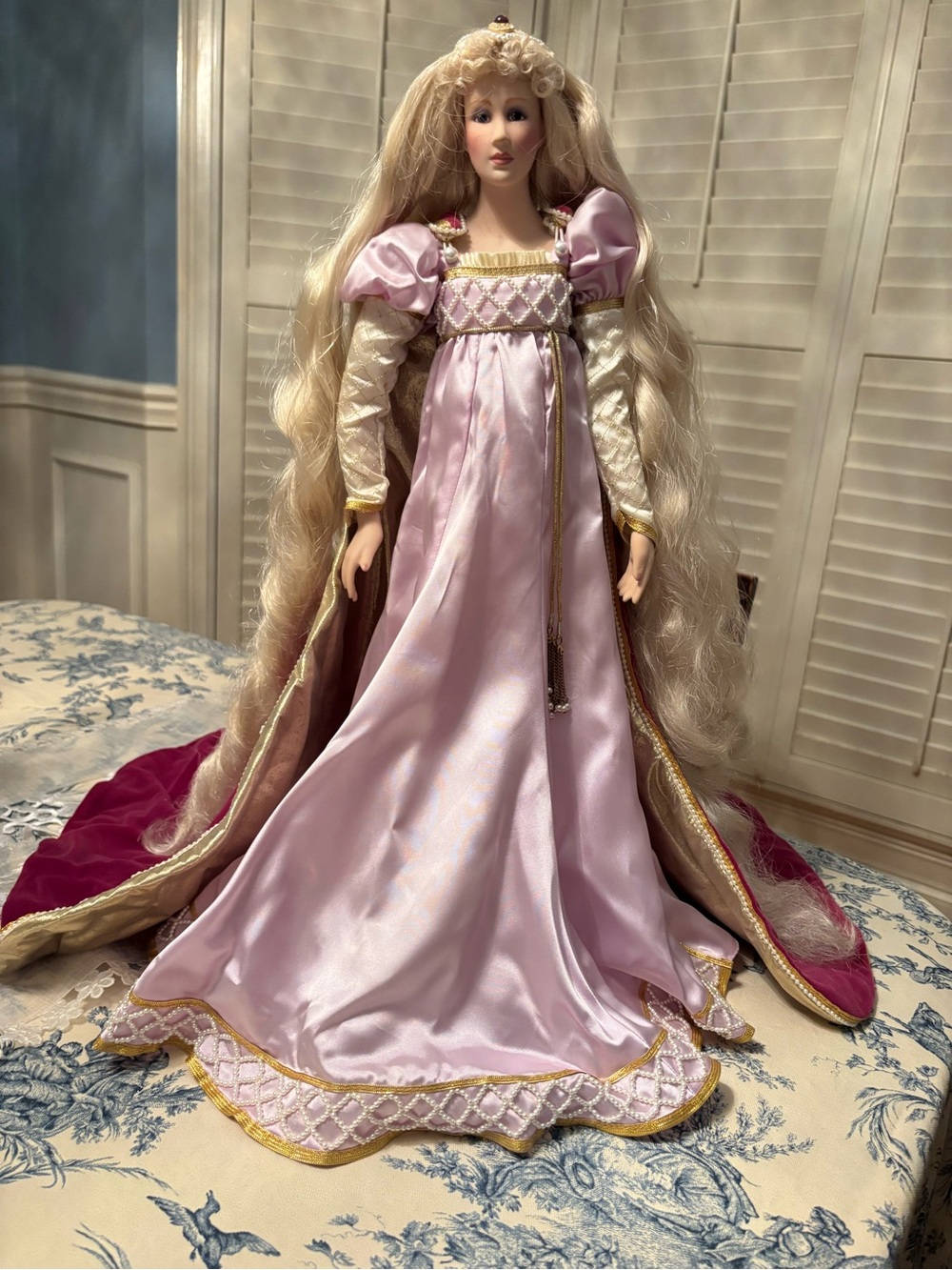 Franklin mint Rapunzel porcelain doll